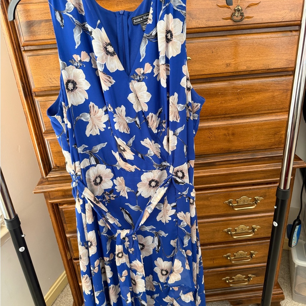 Jessica Howard Blue Floral Maxi Dress